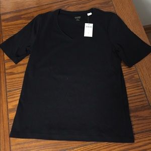 NWT Chico’s true color black short sleeve T-shirt